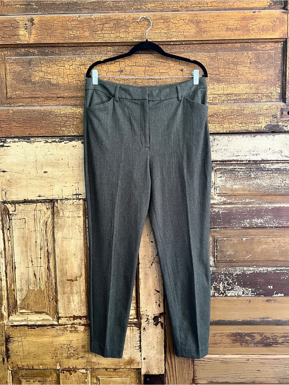 Express Editor Olive Green Ankle Dress Pants | Career Trouser | NWOT Size 12